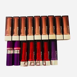 NWT Lot of 16 PCS of Brand New Lipsticks. (Maybelline 14 + Covergirl 2).
